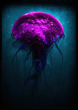 Glowing Purple Jellyfish