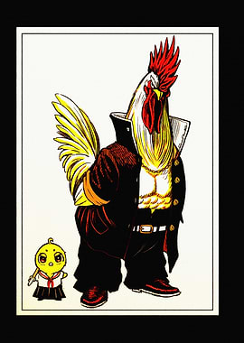 Anthropomorphic Rooster Fighter