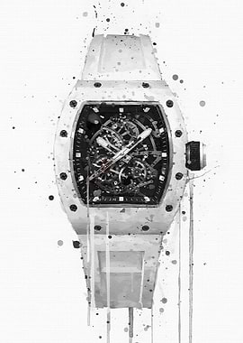 Watercolor Skeleton Watch