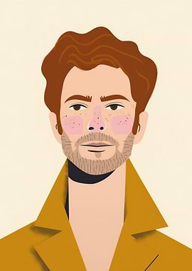 Illustration of a man with red hair