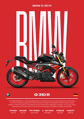 BMW G 310 R Motorcycle Poster