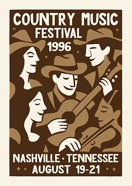 Vintage Country Festival Poster