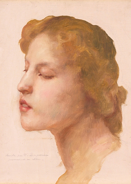 Portrait of a Woman with Eyes Closed