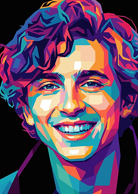 Timothée Chalamet Pop Art Portrait