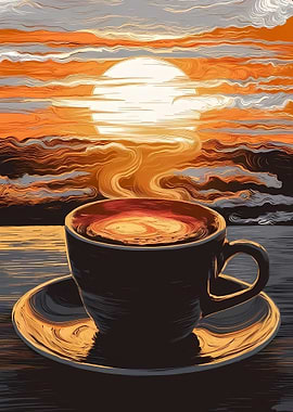 Coffee Cup at Sunrise
