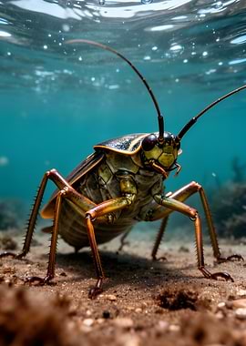 Underwater Insect Macro Shot