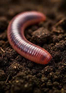 Earthworm in Soil