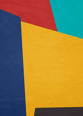 Abstract Geometric Color Block Art