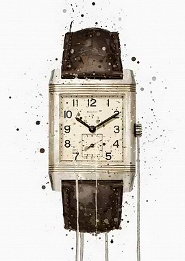 Watercolor Art of a Vintage Watch