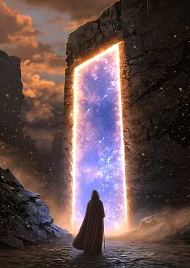 Mysterious Portal in a Rocky Landscape