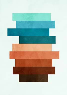 Abstract Stacked Color Blocks