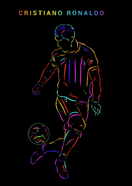 Cristiano Ronaldo Neon Art