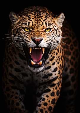 Fierce Jaguar Roaring