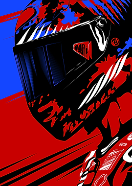 Racing Helmet with Camouflage Design