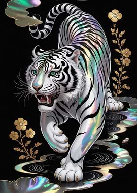 Iridescent White Tiger