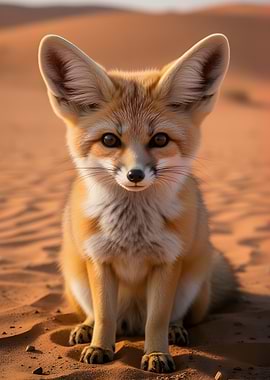 Fennec Fox in the Desert