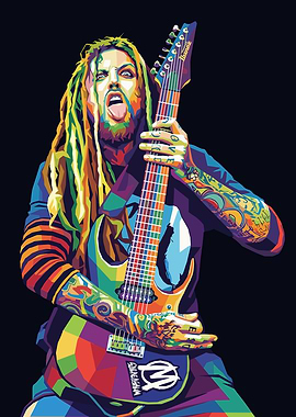 Munky Ibanez Guitarist Pop Art