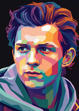 Pop Art Portrait of Tom Holland