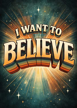 I Want to Believe Retro Poster