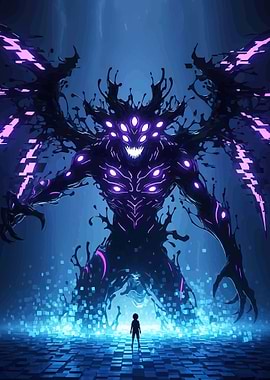 Giant Shadow Monster vs Human