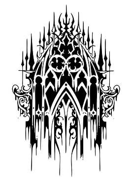 Gothic Archway with Spikes