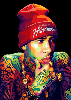 Pop Art Portrait of Tyga