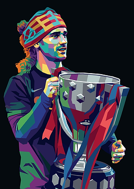 Antoine Griezmann with Trophy