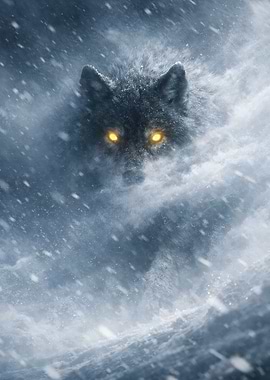 Wolf in a Snowstorm