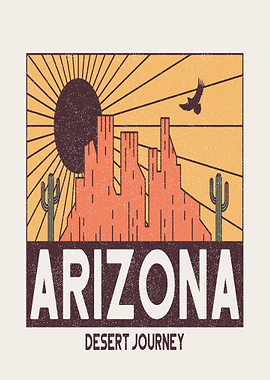 Arizona Desert Landscape with Text