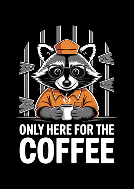 Raccoon in Prison for Coffee
