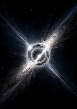 Abstract Black Hole Space Art