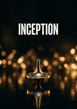 Inception movie poster with spinning top