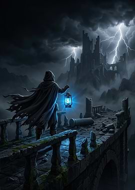 Dark Wanderer with Lantern