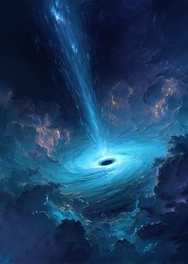 Cosmic Black Hole with Blue Energy