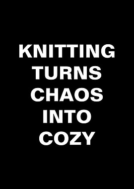 Knitting Turns Chaos Into Cozy Text Art