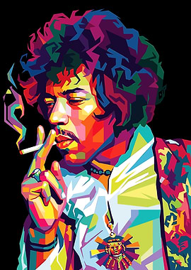 Jimi Hendrix Pop Art Portrait