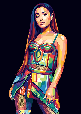 Ariana Grande Pop Art Portrait