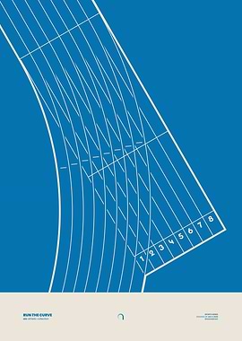 Run the Curve | Athletics Track Poster