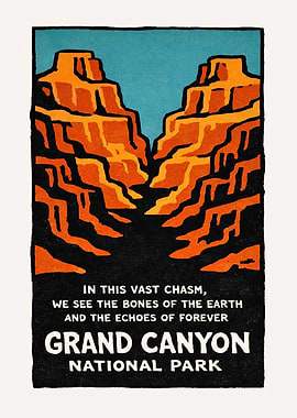 Grand Canyon National Park Vintage Poster