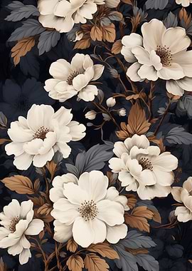 Elegant White Floral Pattern