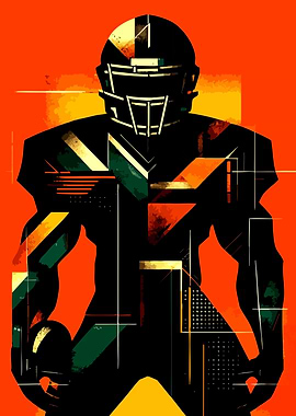 Abstract Football Player