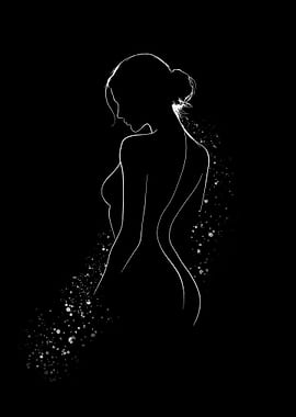 Elegant Silhouette of a Woman