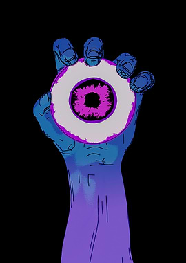 Hand Holding a Giant Eyeball