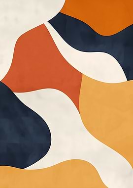 Abstract Organic Shapes in Warm Tones