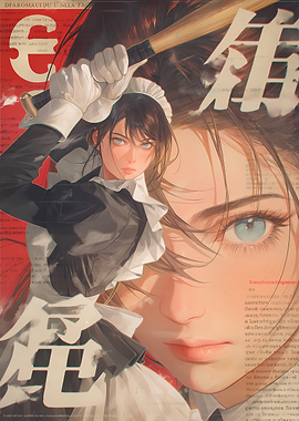 Maid with Baseball Bat