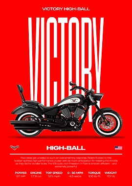 Victory High-Ball Motorcycle Poster