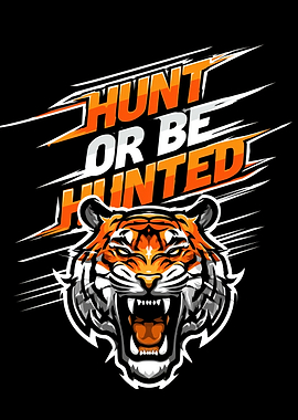 Tiger Roaring with Text