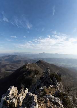 Mountain Ridge Overlooking Valley