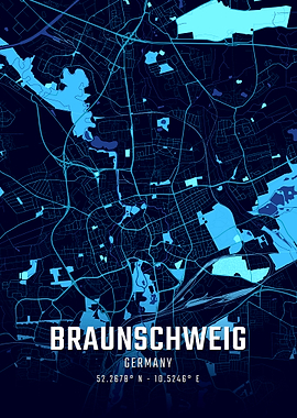 Braunschweig Midnight City Map