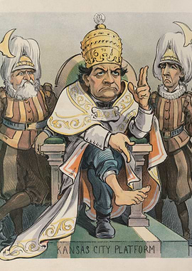 Political Cartoon of Pope and Guards